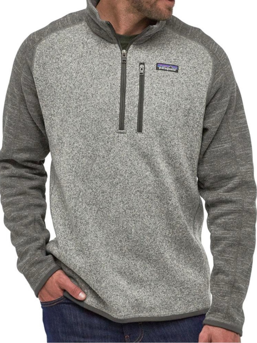 Patagonia Men's Better Sweater® 1/4-Zip Two Tone Grey Sz M